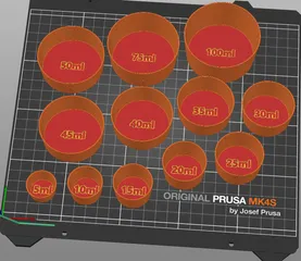 Simple parametric measurement cups