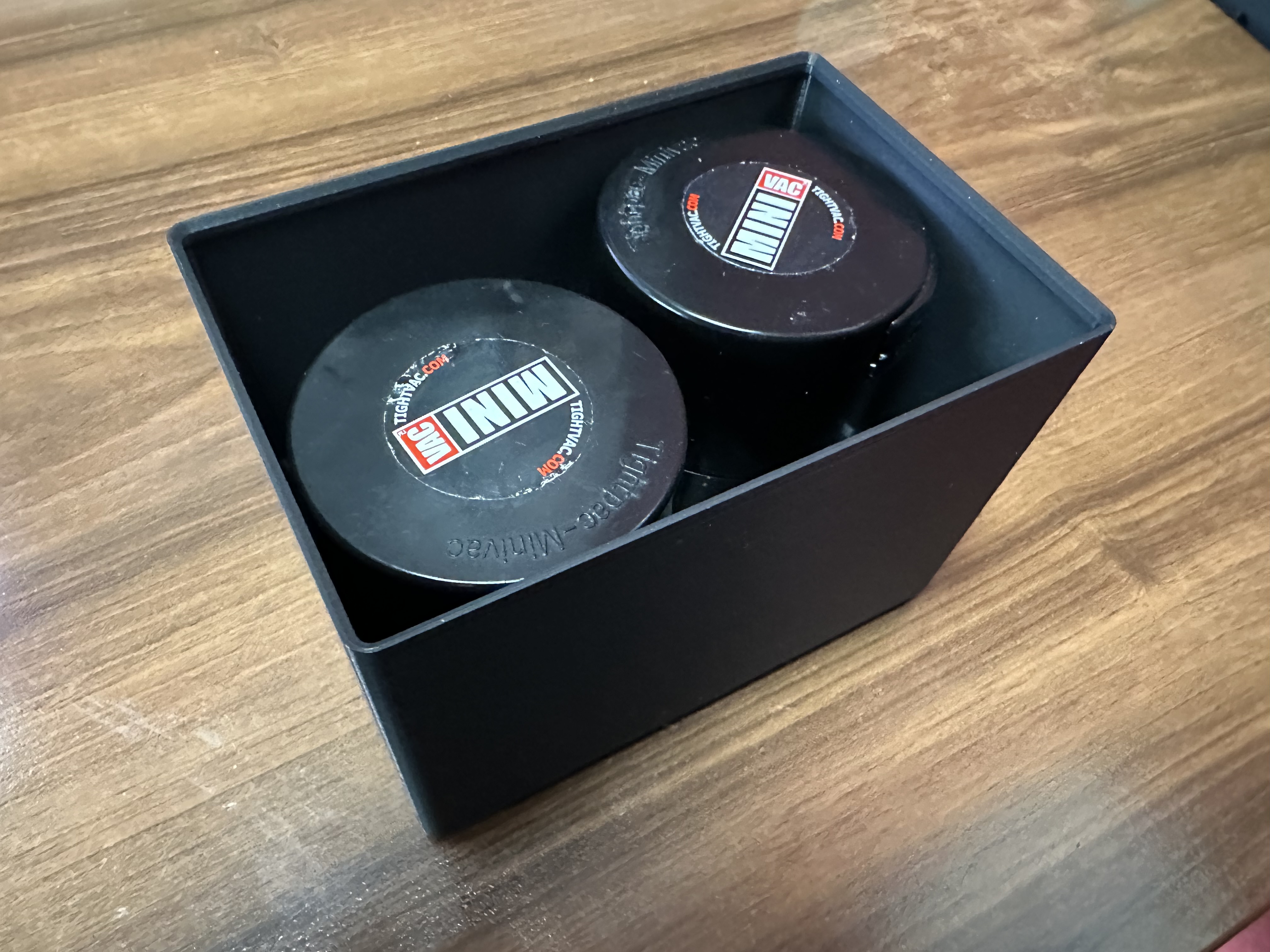 Stackable Gridfinity container for 2 TightVac MiniVac (0,12 L) cans (3x2x12) — miniatura 3