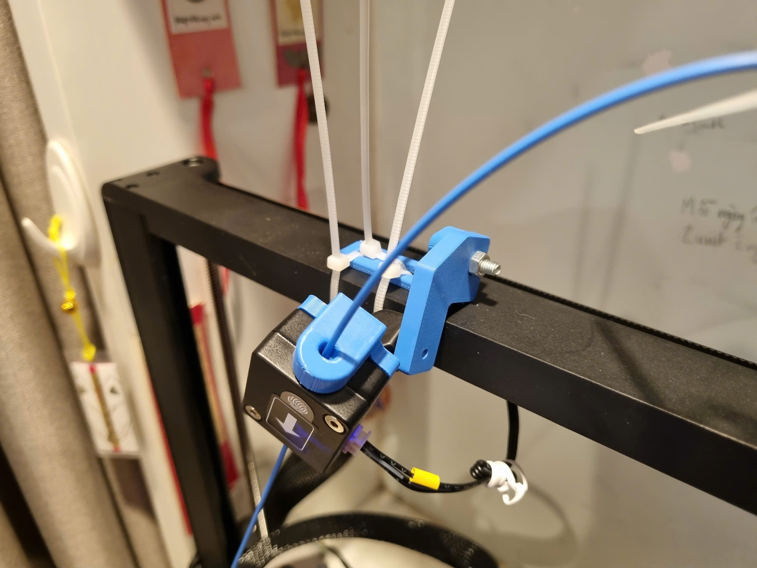 Ender 3 v3 KE Filament Sensor Mount with PTFE Guide _ Remix 3D model thumbnail