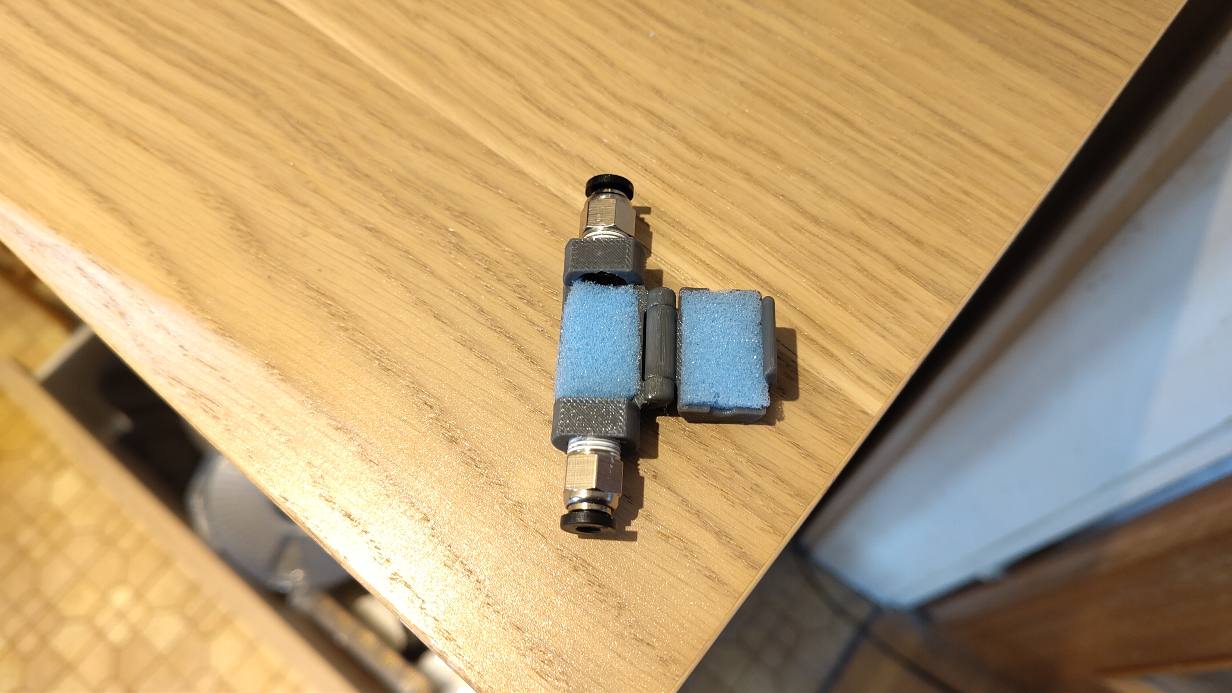 Filament Dust Filter with 2x M10 PTFE Connectors 3D model thumbnail