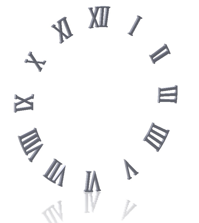 Clock Numbers Roman V