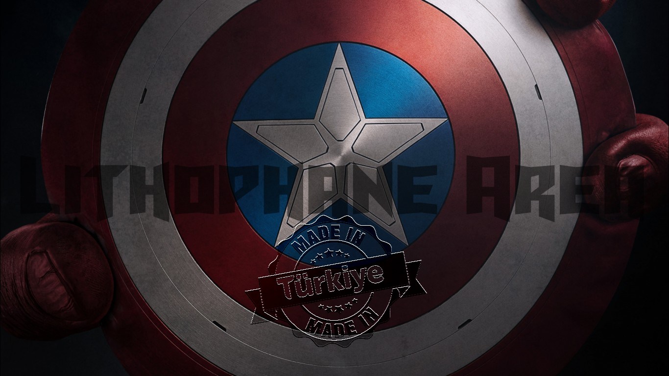 Captain America Shield Movie Lithophane