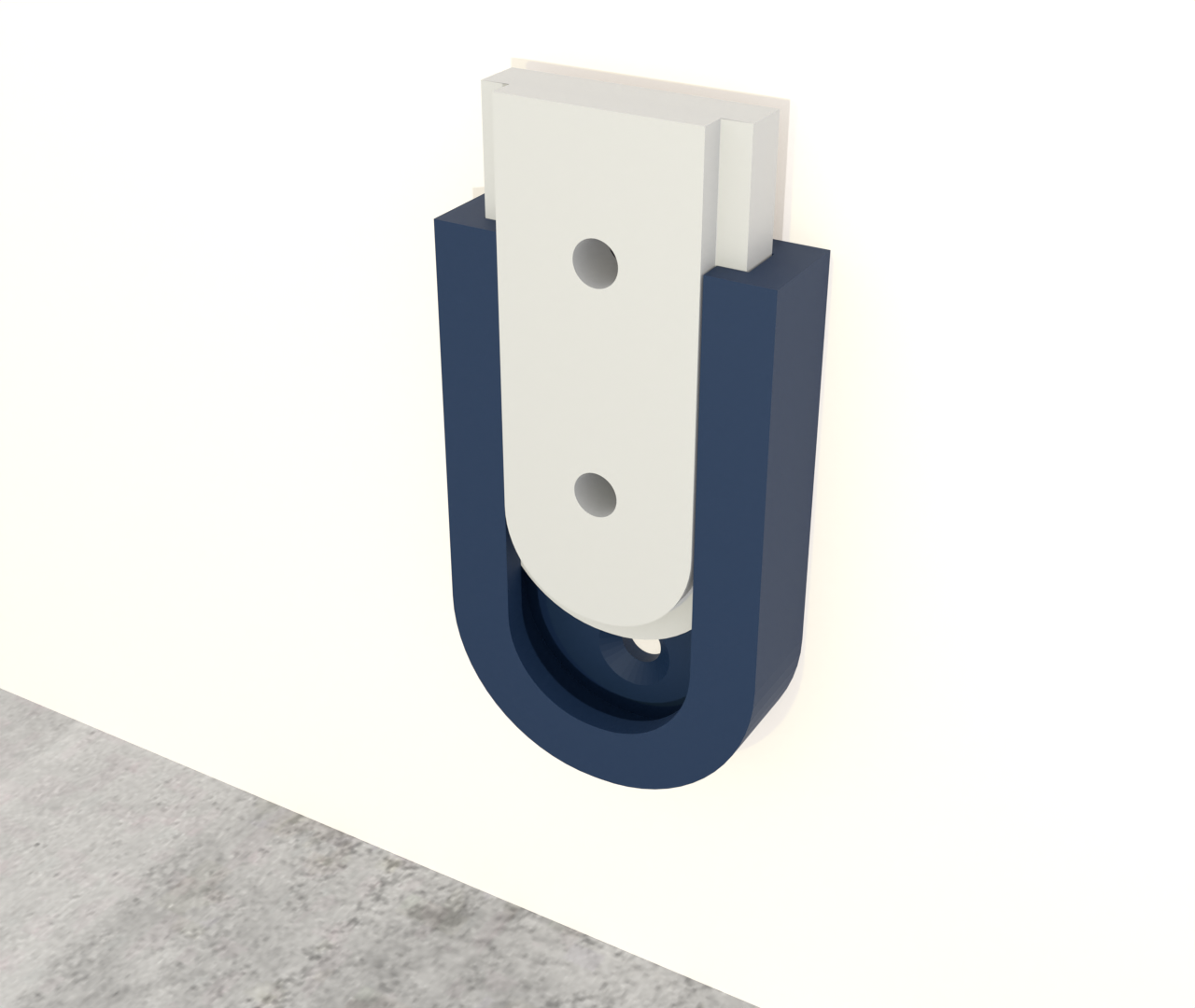 Simple but strong wall mount with various inserts