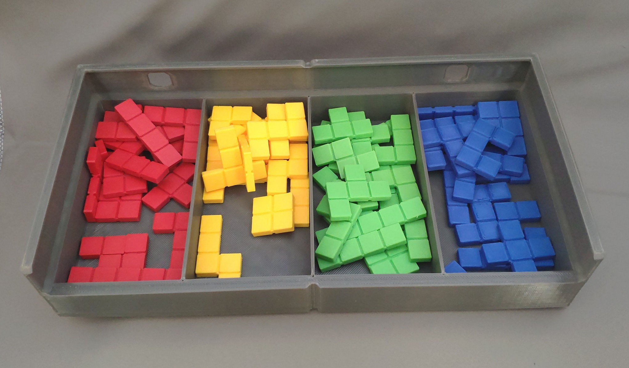 Box for Blokus foldable board with compartments