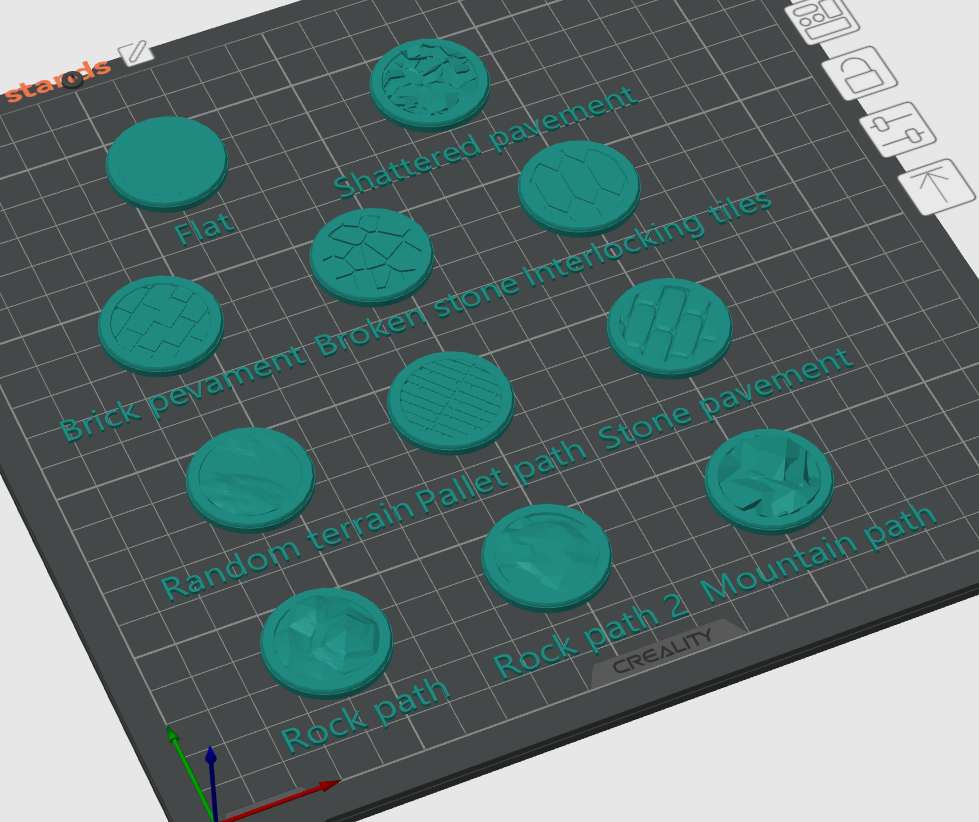 Round figure stands (11 variants)