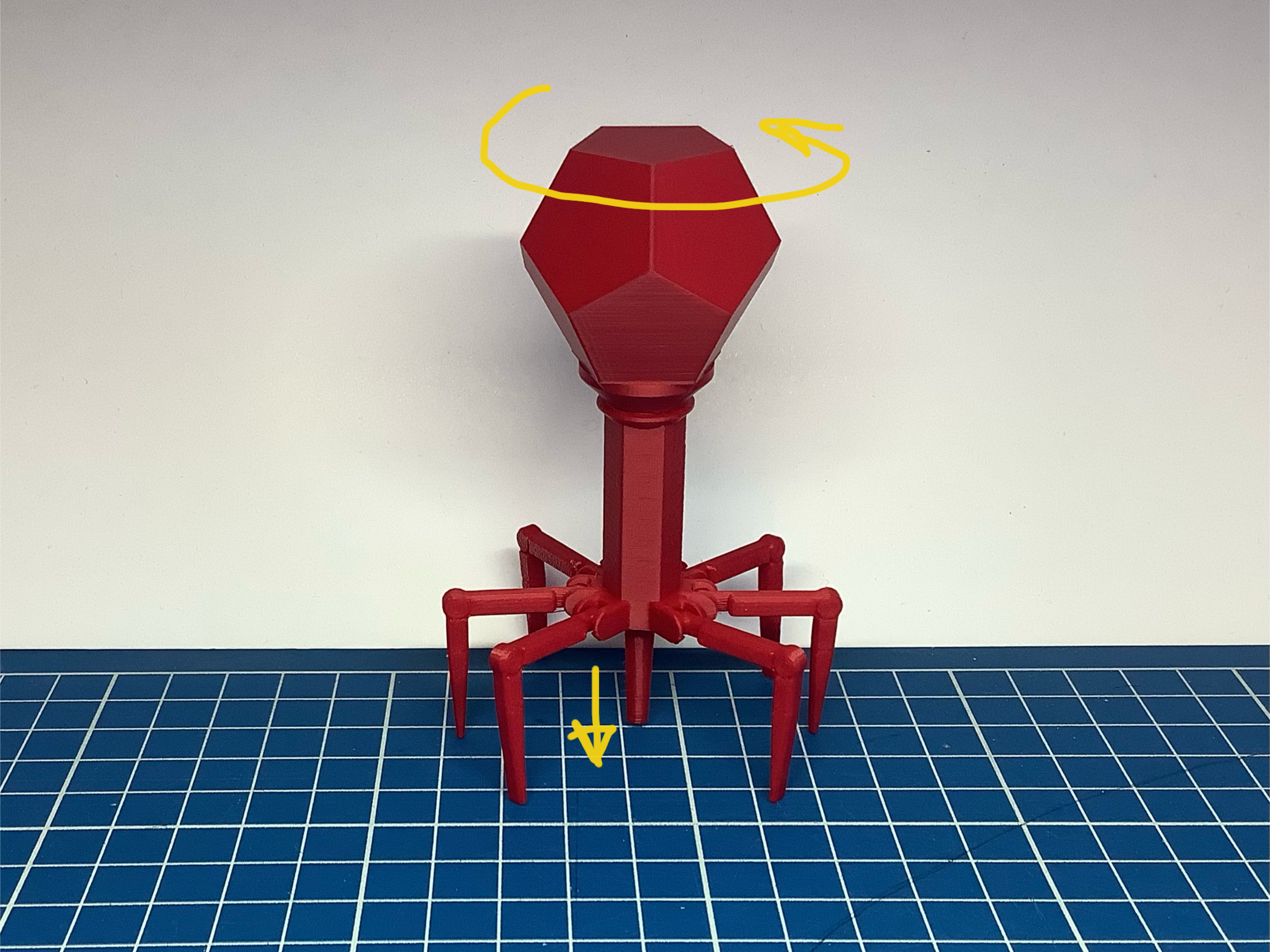 Miniatura 3 do modelo 3D Bacteriophage robot