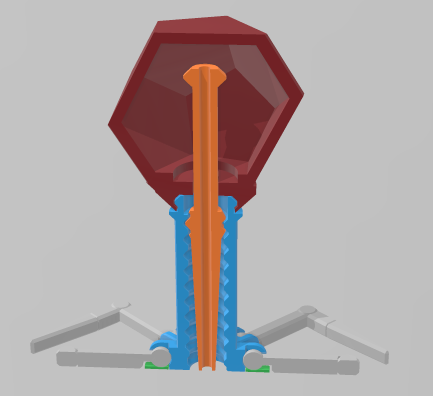 Miniatura 4 do modelo 3D Bacteriophage robot
