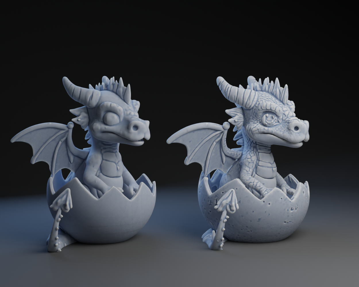 PSA: State of AI : Dragon Egg : With and without Displacement