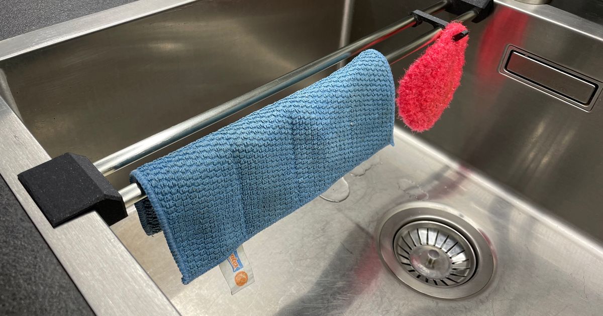 kitchen sink rag holder
