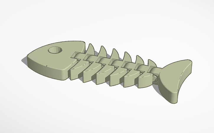 Miniatura 3 do modelo 3D Flexi Fish Keychain