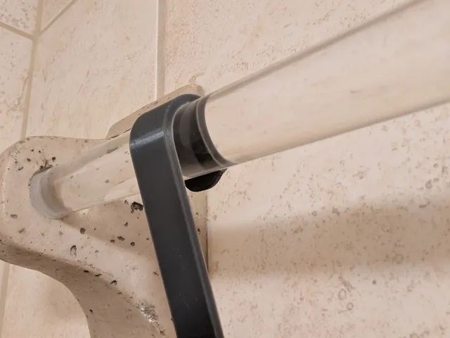 Snap-on Towel bar bath hook (parametric)