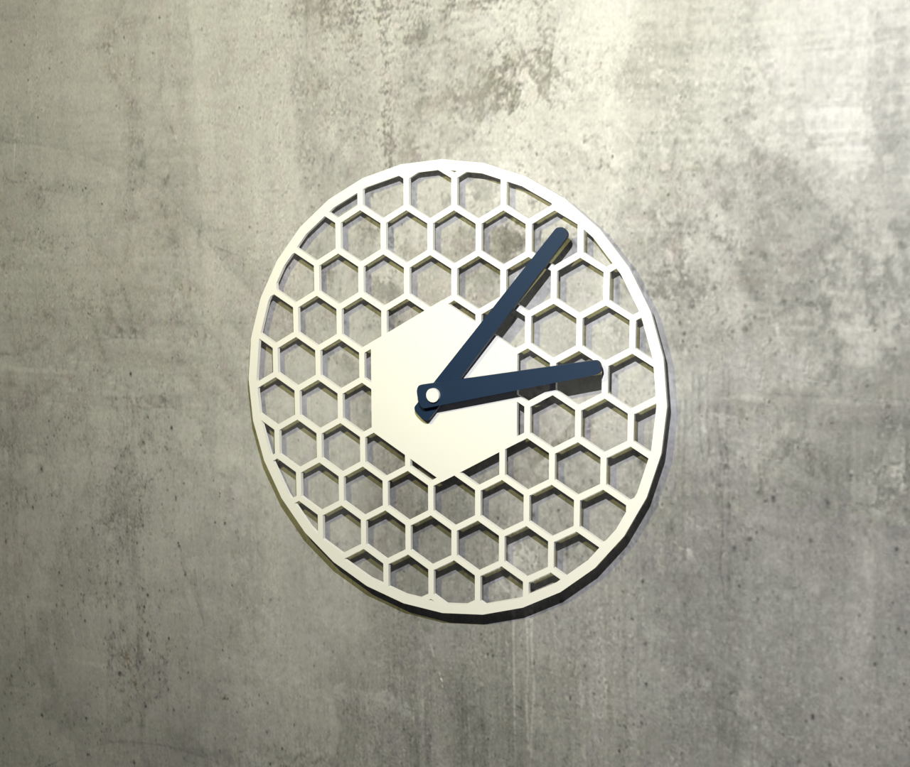 Hexagonal Modern Wall Clock - 20cm