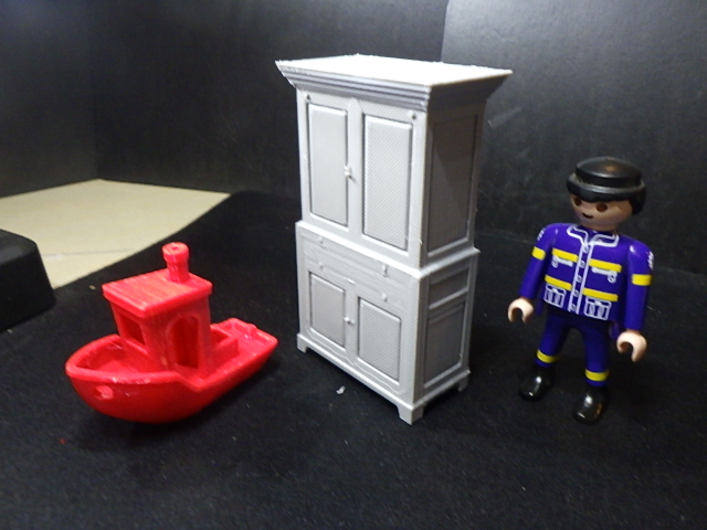 Lexington Bob Timberlake Cherry Entertainment Center in Playmobil Diorama Compatible Scale & Dollhouse Scale