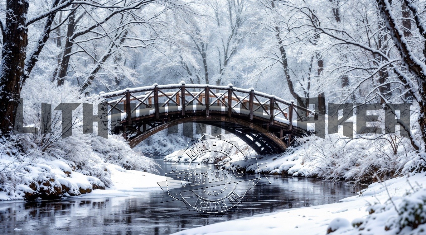 Beautiful Winter Bridge Lithophane