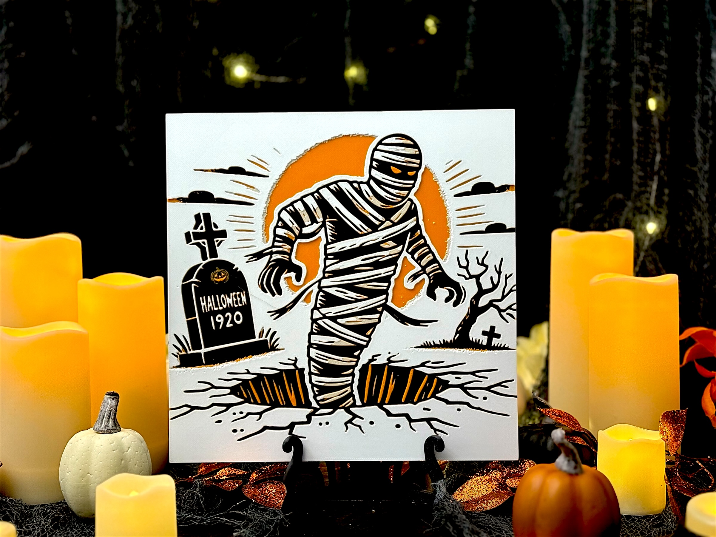 Graveyard Mummy - Halloween Hueforge