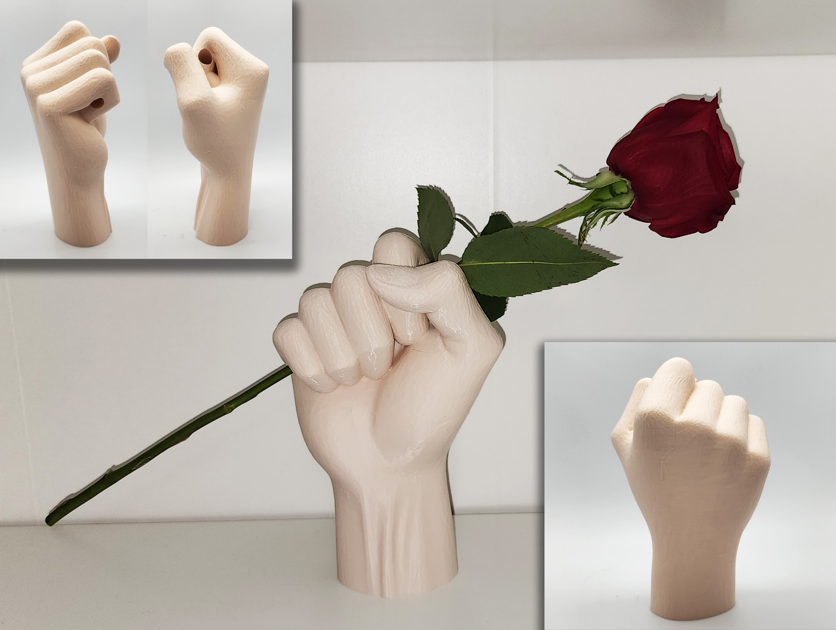 Flower Holding Hand Sculpture