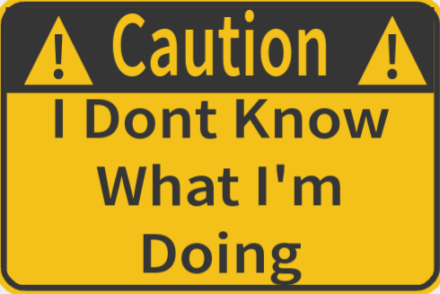 funny caution sign