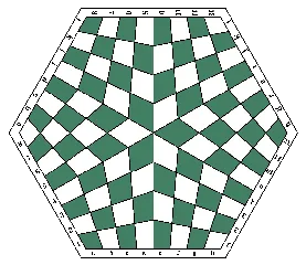 Three-Player Chess Board – For 2D Printing (Not 3D Printable!)