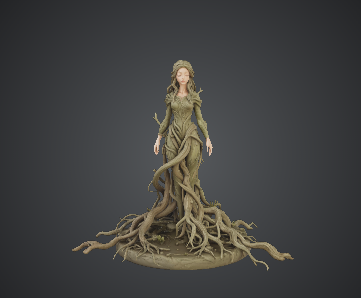Forest Spirit Dryad – Nature Goddess with Roots