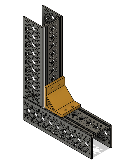 FTC Rev Robotics Channel Corner Reinforcement Bracket