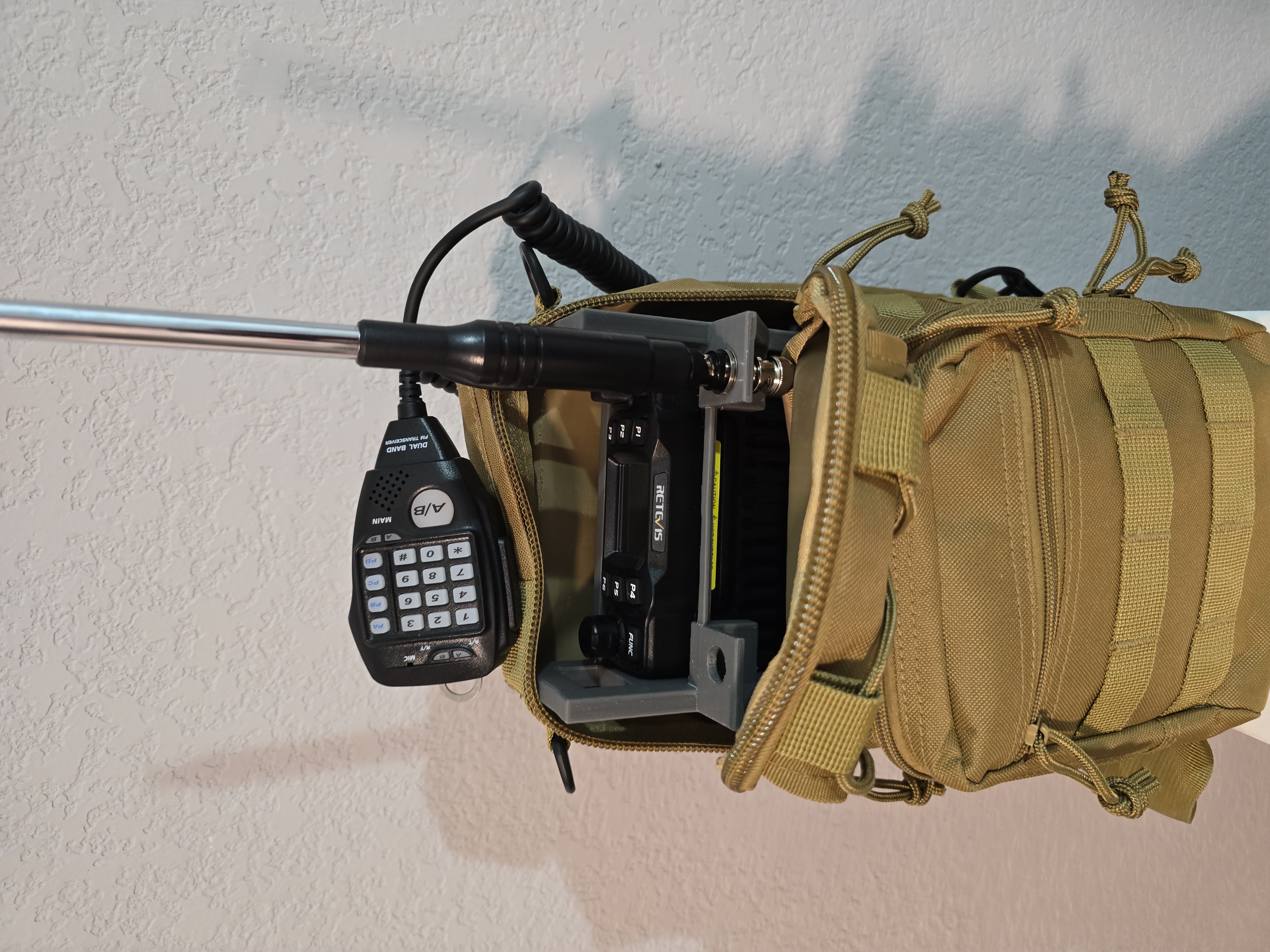 RT-95 Manpack Rails and BNC bulkhead antenna mount