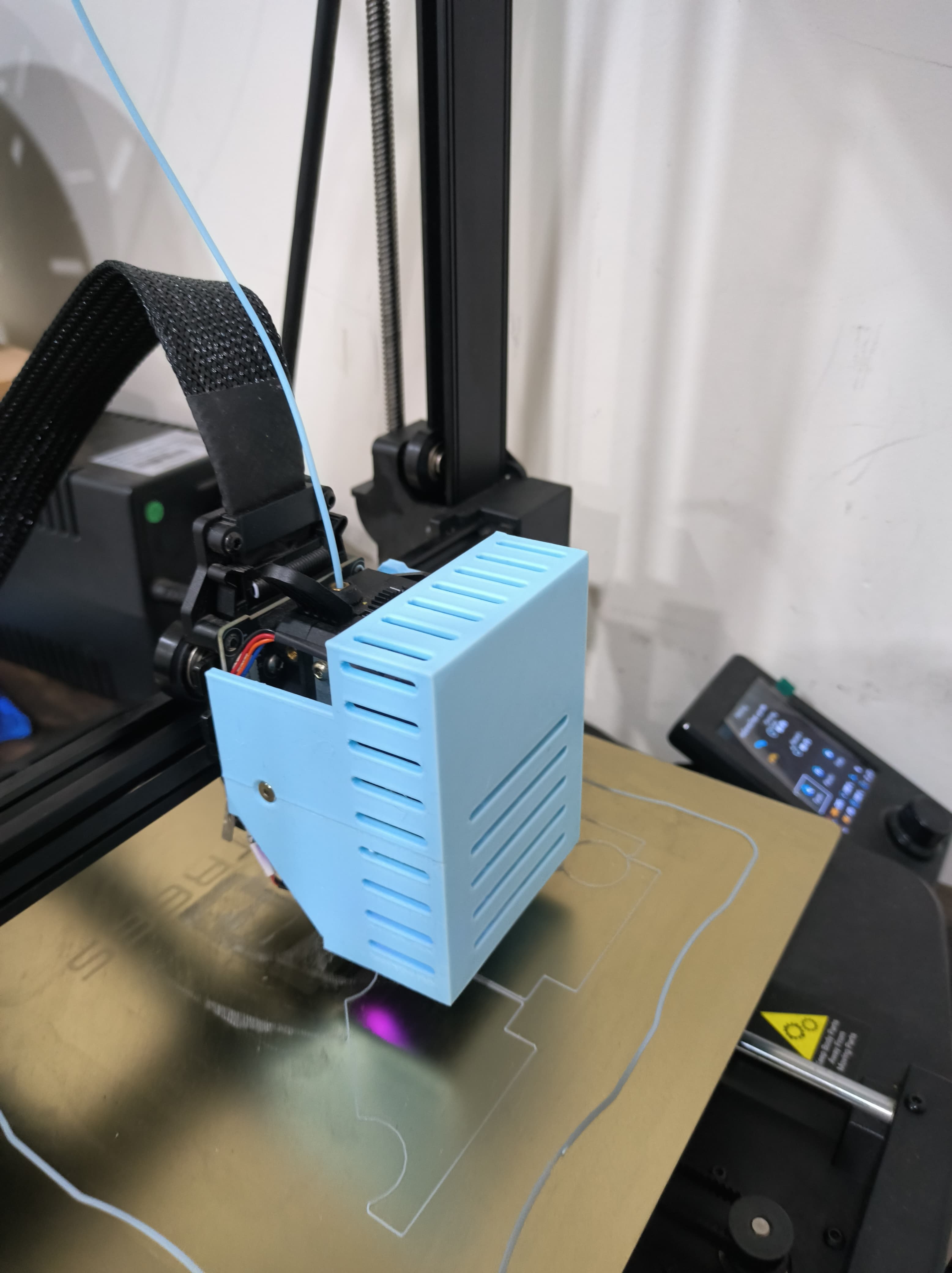 Ender 3 V3 SE cover with cooling fan relocation