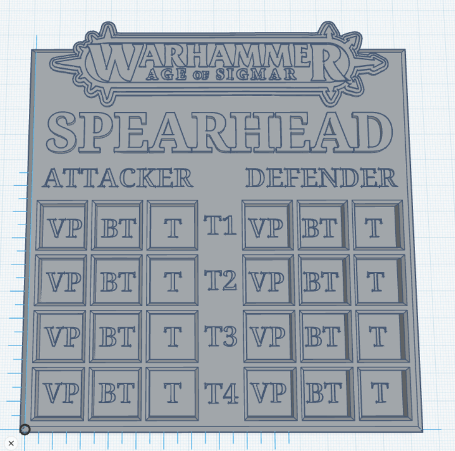 Age of Sigmar Spearhead Points Tracker With Twist Column