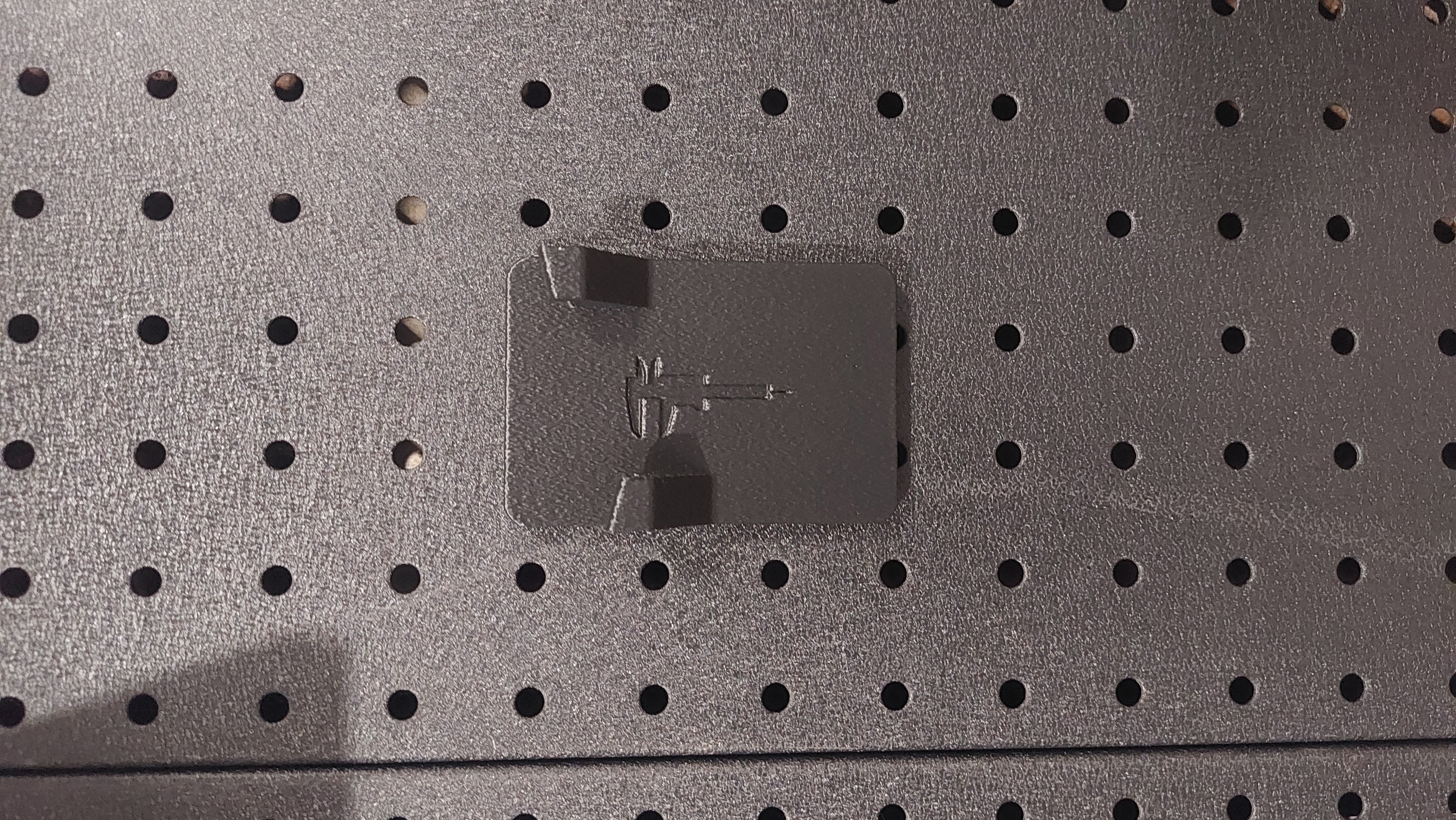 Calliper Mount - Pinnacle Pegboard 3D model thumbnail