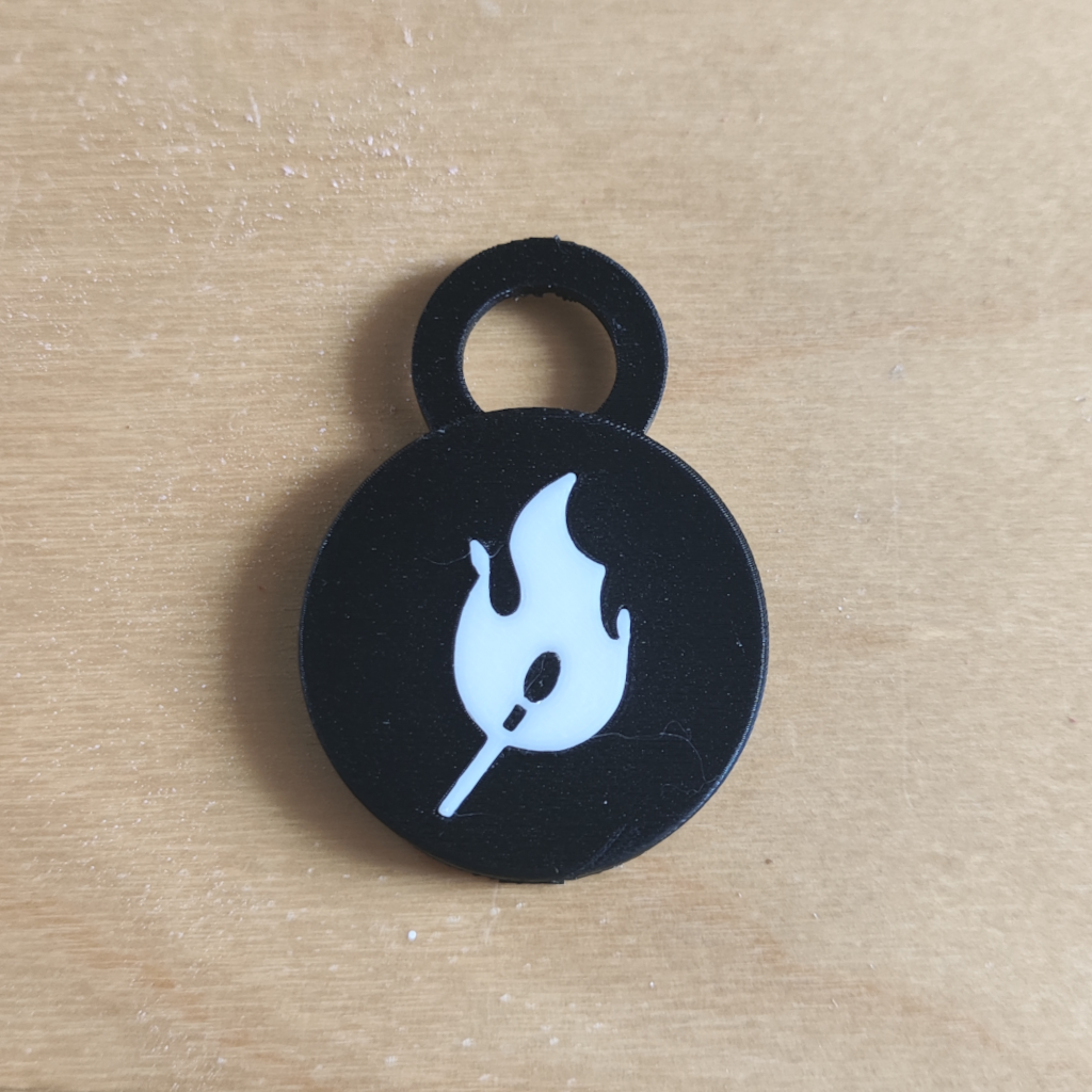 Burning Match Stick Keychain