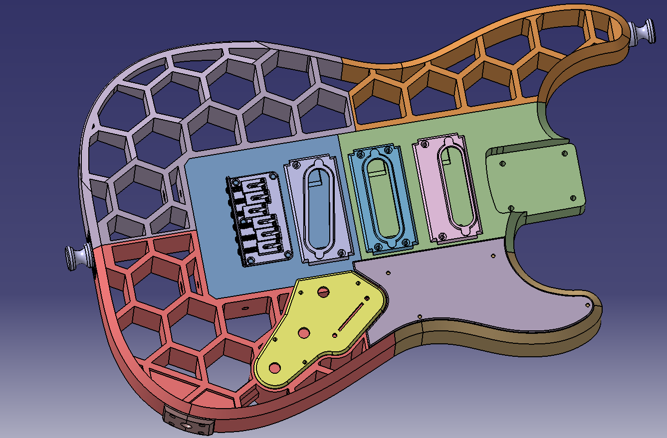 Clodocaster ST - 3D printable guitar