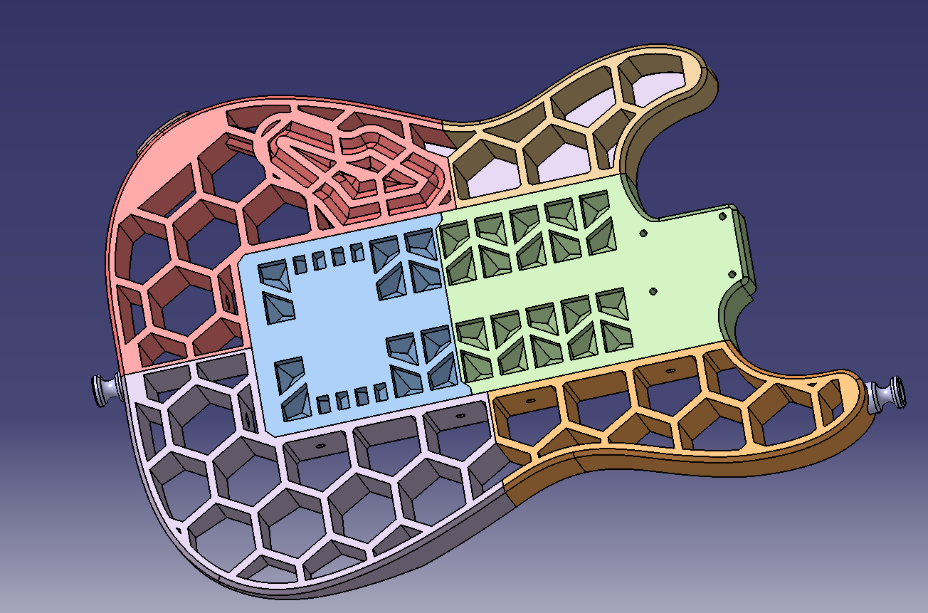 Clodocaster ST - 3D printable guitar — miniatura 3