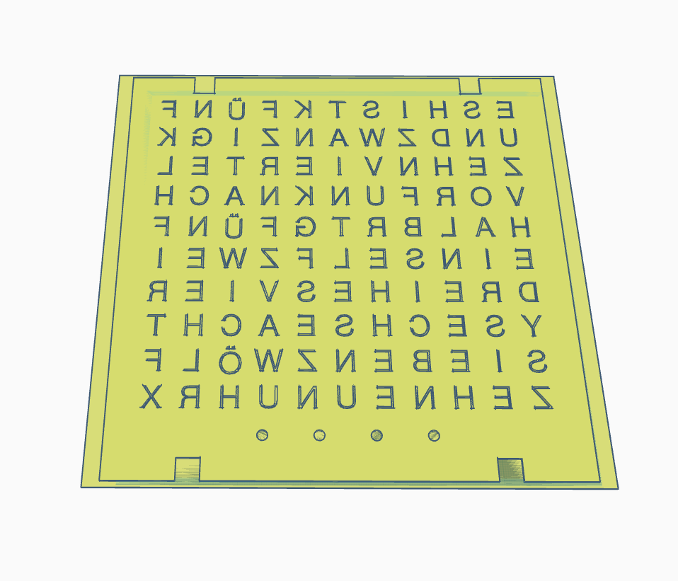 Customizable Word Clock German Front