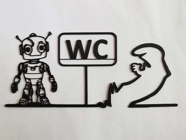 WC door hanger from the iconic cartoon "La Linea" Balum Balum.