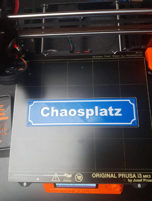 Streetsign / Straßenschild CHAOSPLATZ