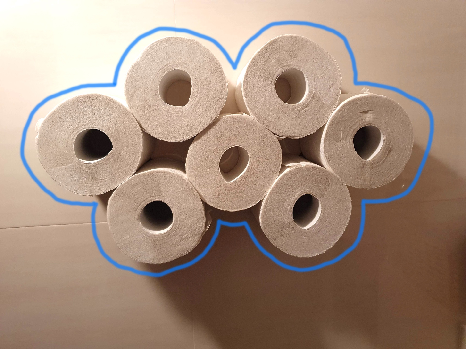Toilet paper cloud