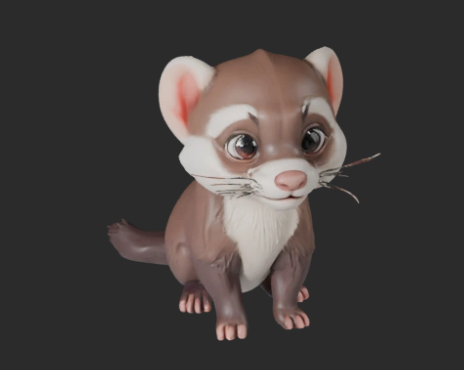 Miniatura 2 do modelo 3D Cute Ferret