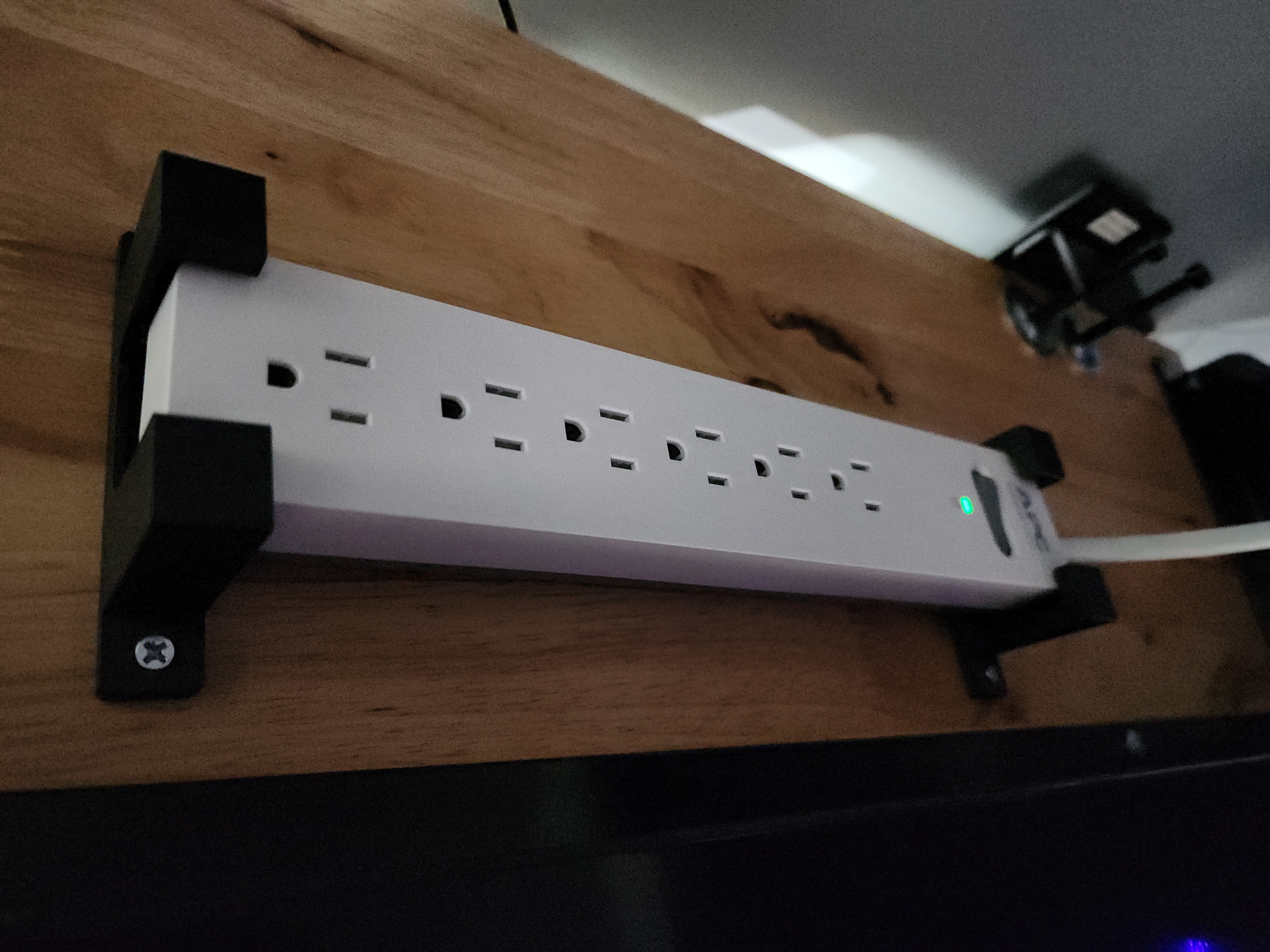 APC PE66W Surge Protector under desk mount