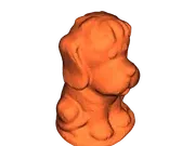 Scan einer Kerze von ca 1960, Motiv Hund. Scan of a Candle from ca 1960, Dog.
