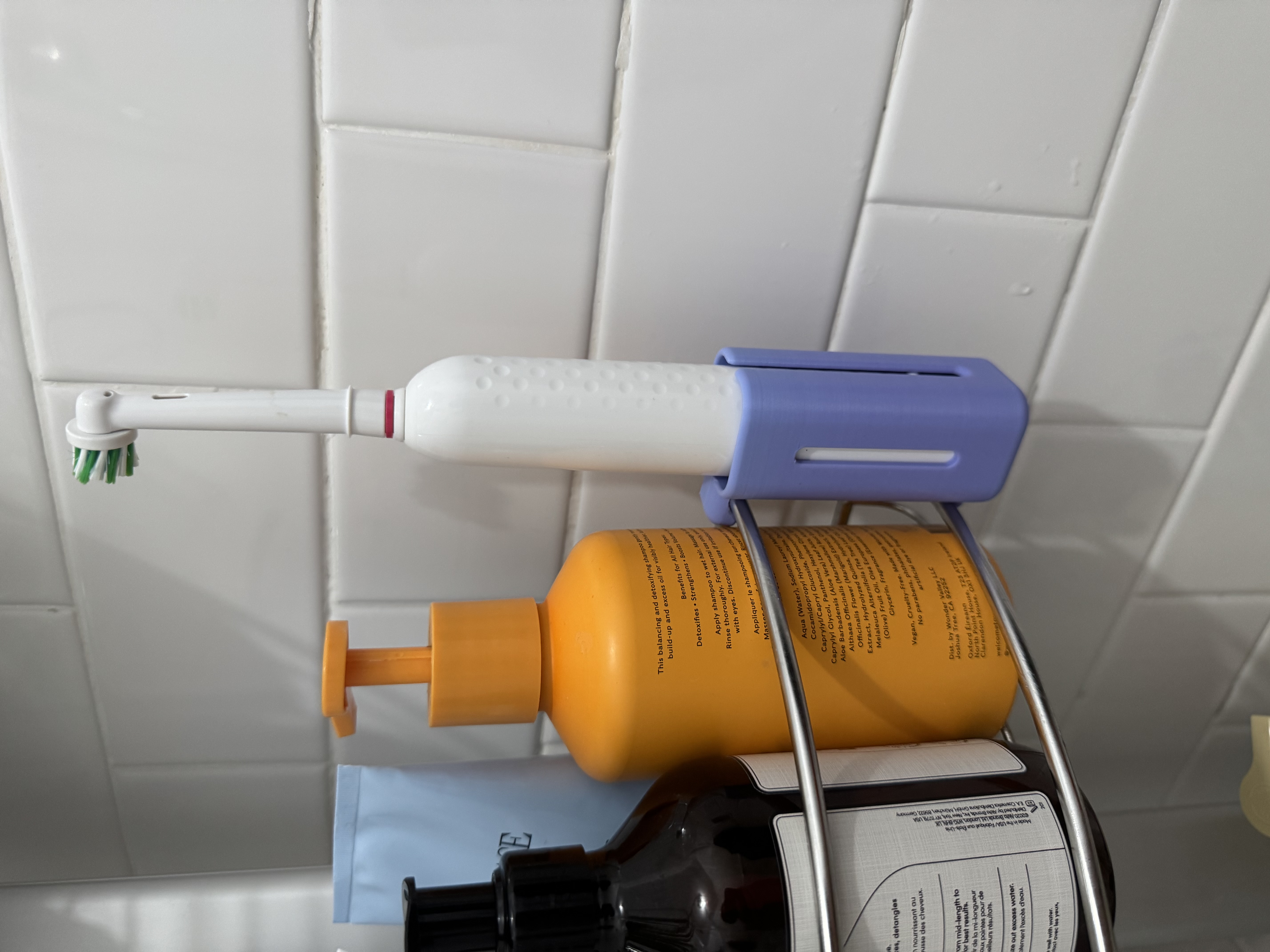 Electric Toothbrush Holder for Simple Human Shower rack