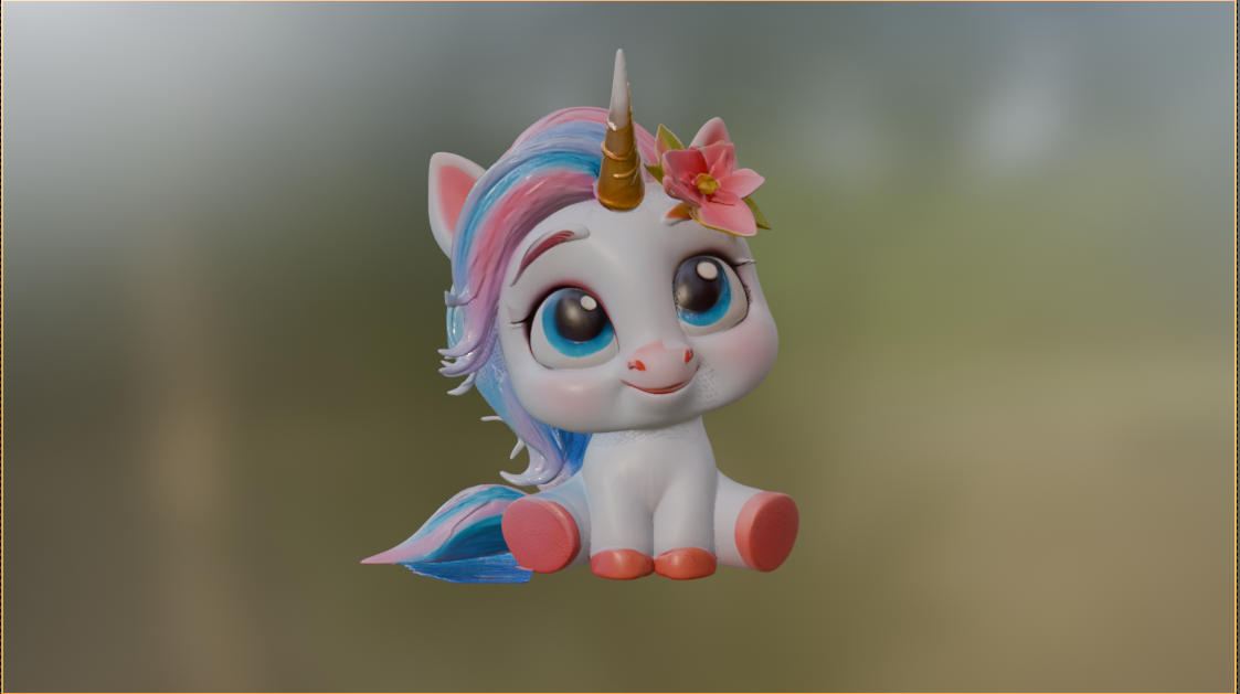 cute unicorn smiling