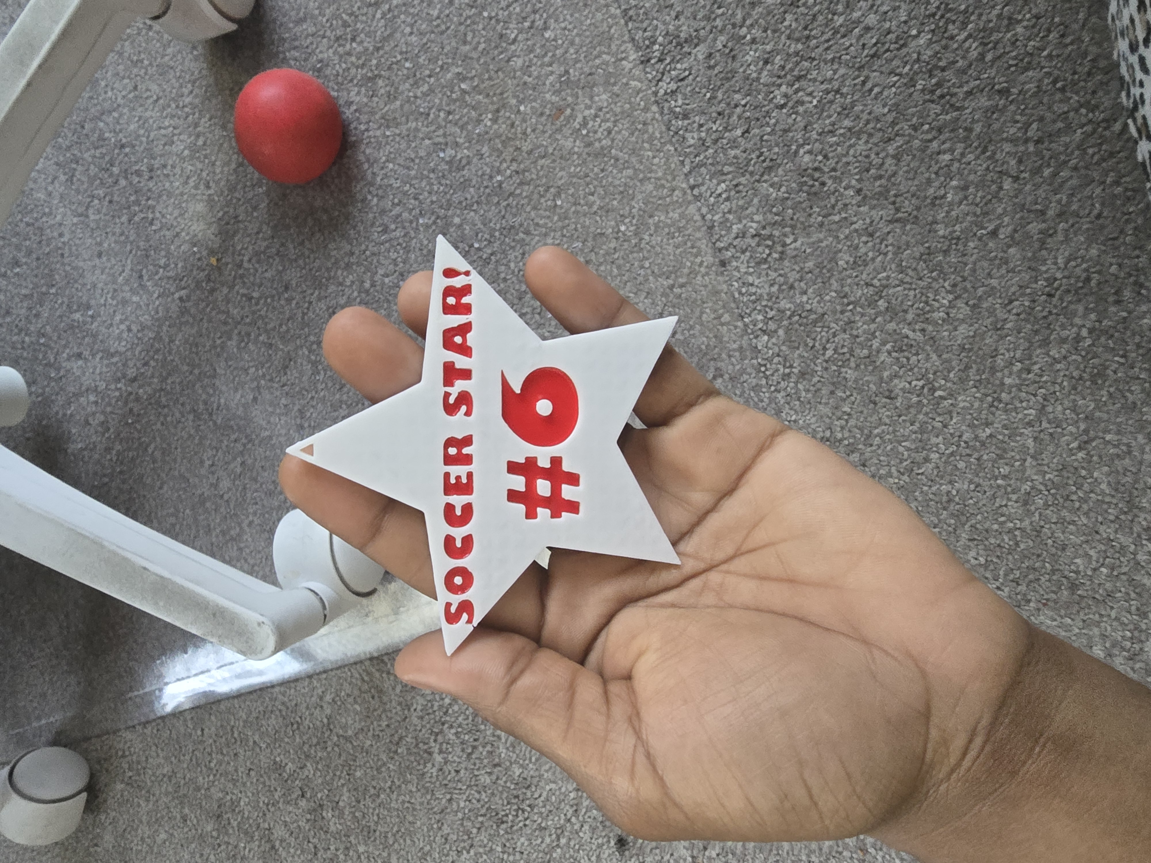 Soccer star emblem
