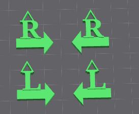 Sleeve Markers for Knitting - Left and Right with Arrows