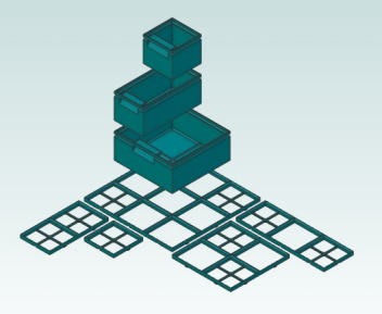 Stackable organization boxes