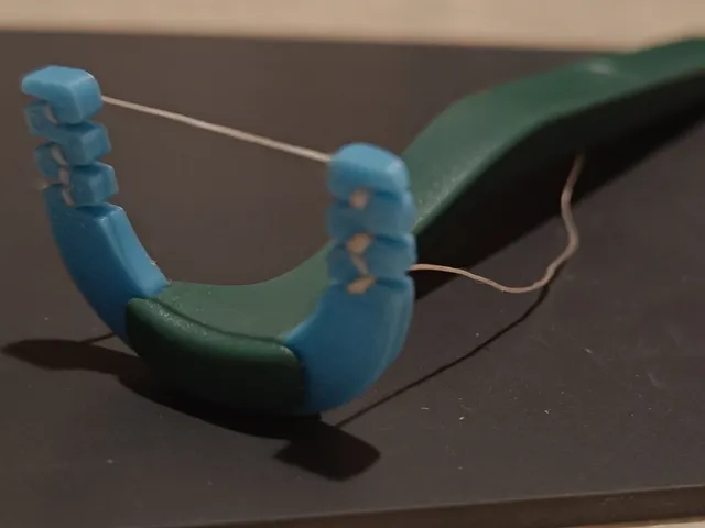 Dental floss flosser head attachment