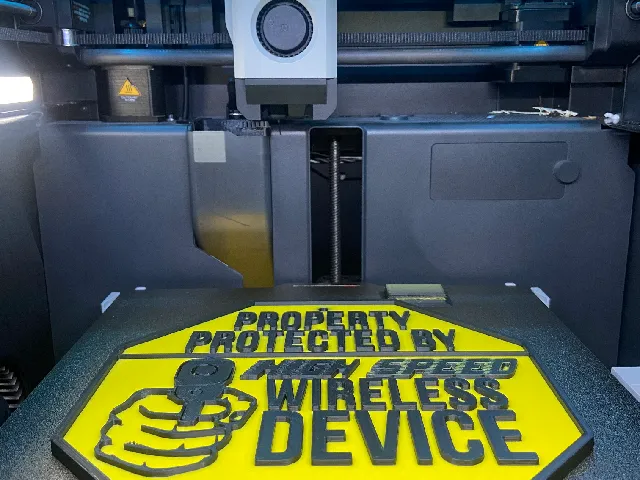 Wireless Device Warning Sign