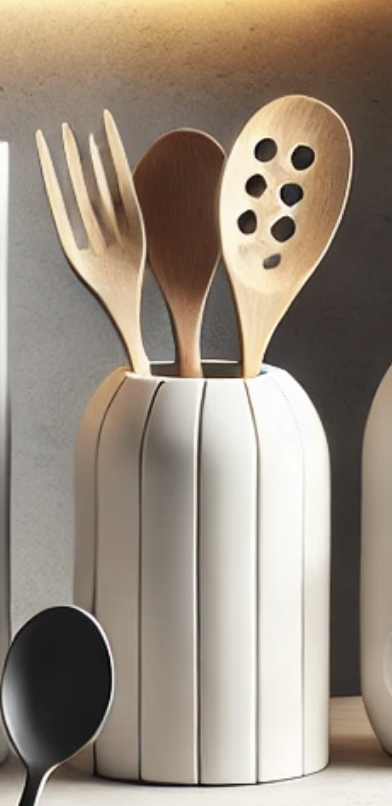 Kitchen Utensil Holder "Ribbed" or Vase