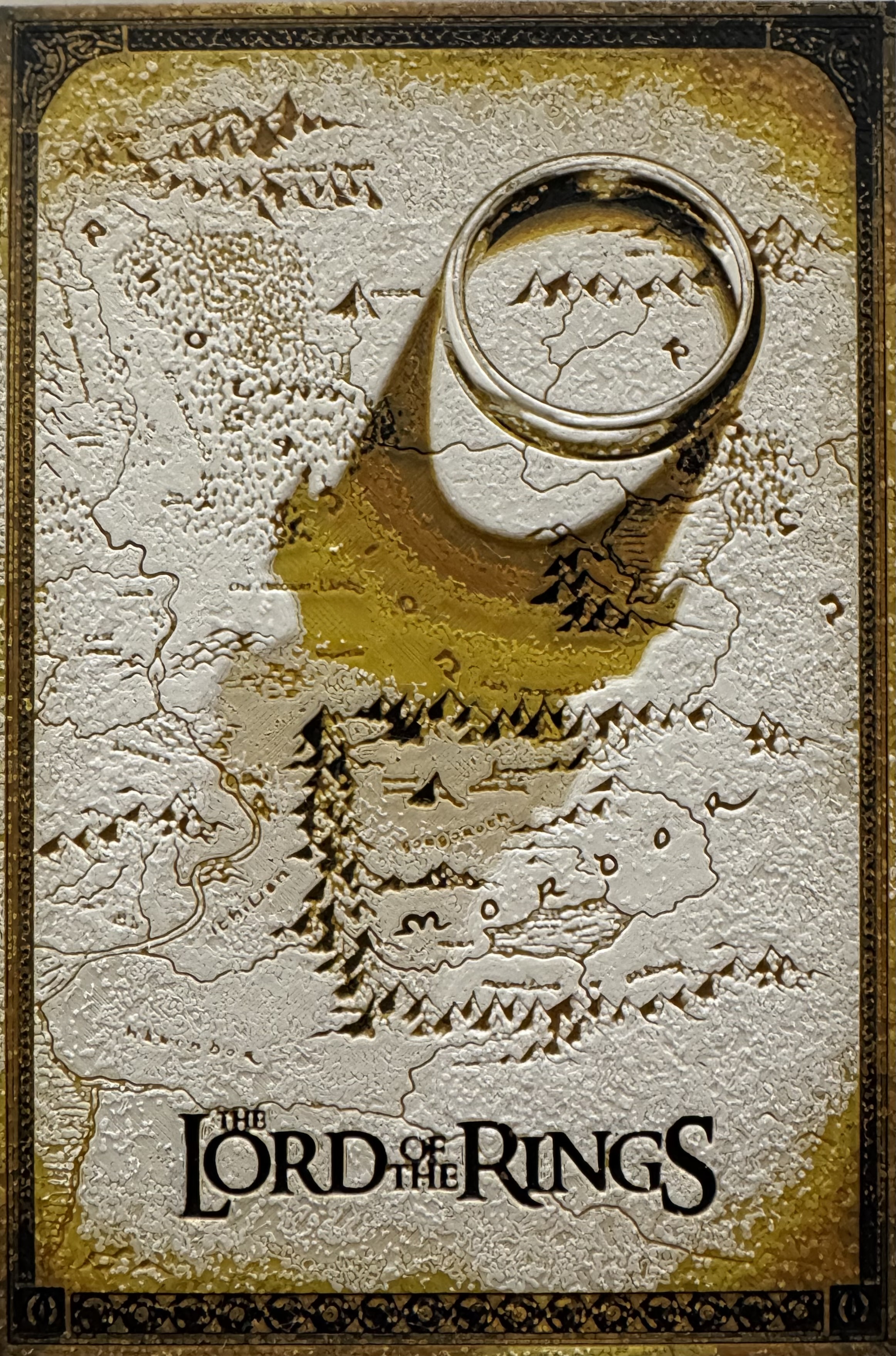 Lord of the Rings Map HueForge LOTR Middle Earth 3D Effect