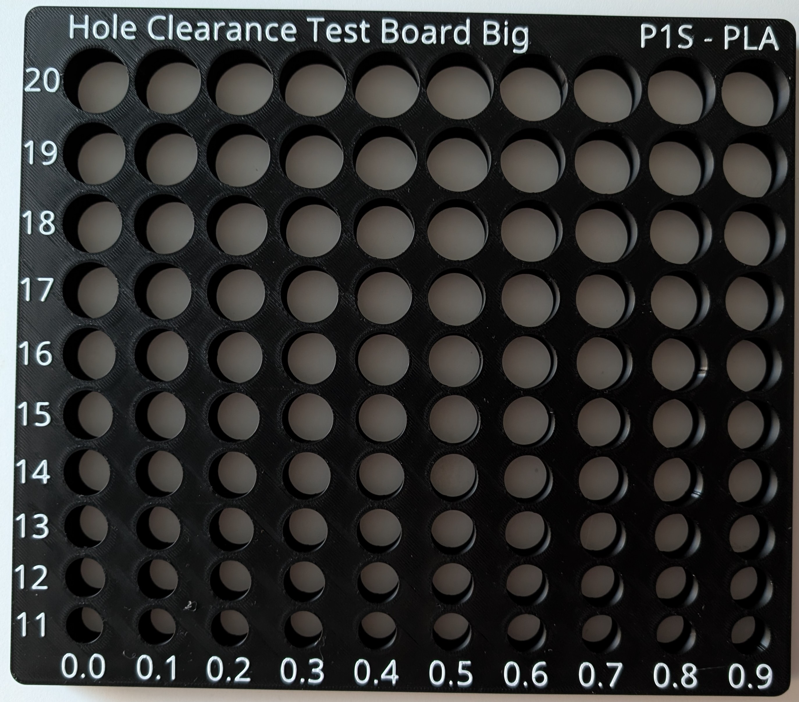 Hole Clearance Test Board Big