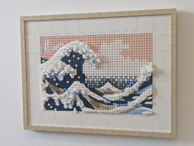 Lego Hokusai – The Great Wave wall hanger