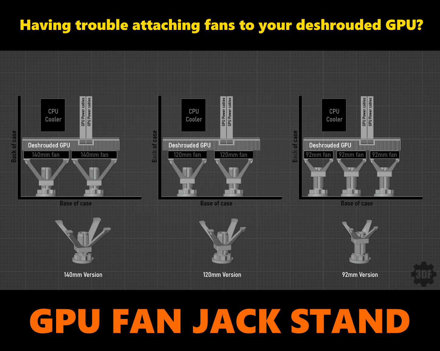 GPU Fan Jack Stand - Deshroud Assistance